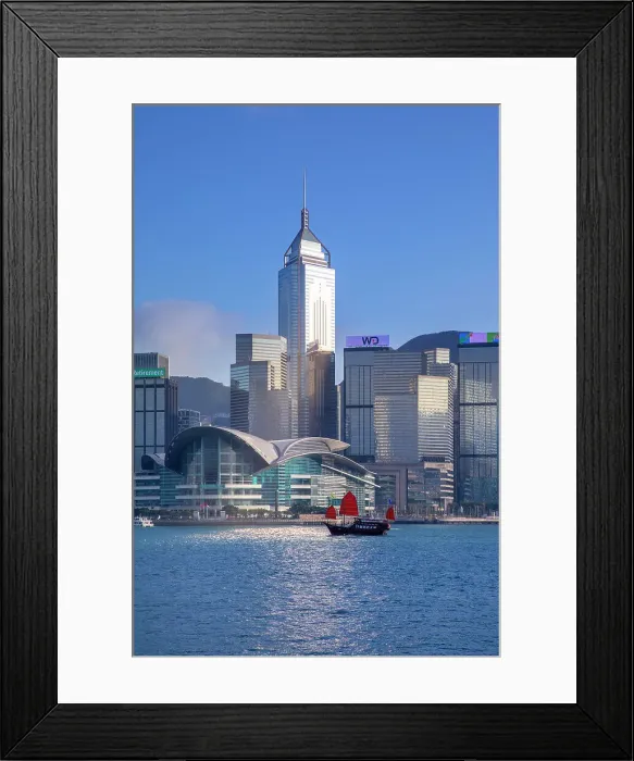Framed Print : A Red Sail Junk in Hong Kong Harbour, Hong Kong, Special Administrative Region of the People's Republic of China, China, Asia Framed Print : A Red Sail Junk in Hong Kong Harbour, Hong Kong, Special Administrative Region of the People's Republic of China, China, Asia
