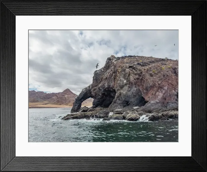 Framed Print : Natural arch in Puerto Refugio on the northern end of Angel de la Guarda Island, Baja California, Sea of Cortez, Mexico, North America Framed Print : Natural arch in Puerto Refugio on the northern end of Angel de la Guarda Island, Baja California, Sea of Cortez, Mexico, North America
