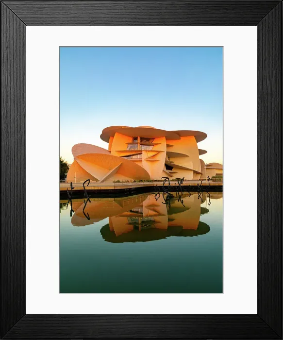 Framed Print : National Museum of Qatar at sunrise, Doha, Qatar, Middle East Framed Print : National Museum of Qatar at sunrise, Doha, Qatar, Middle East