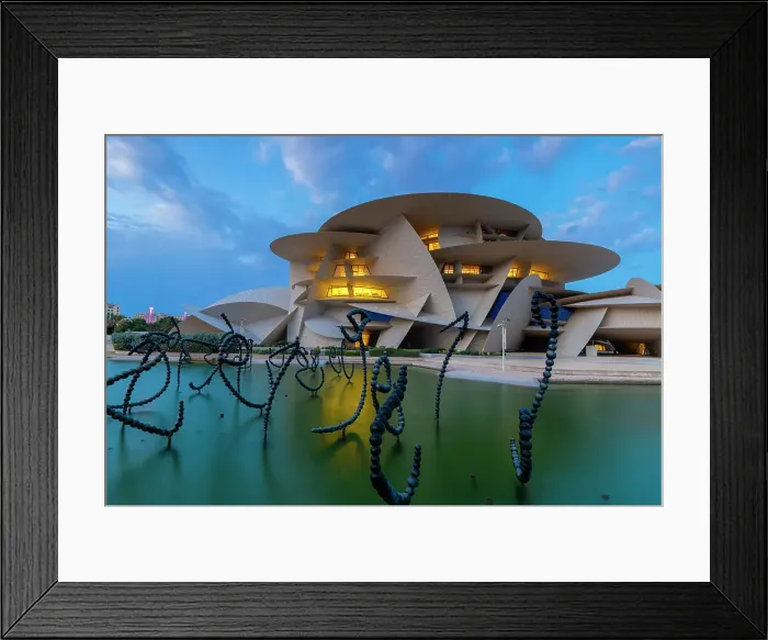 Framed Print : National Museum of Qatar, Doha, Qatar, Middle East Framed Print : National Museum of Qatar, Doha, Qatar, Middle East
