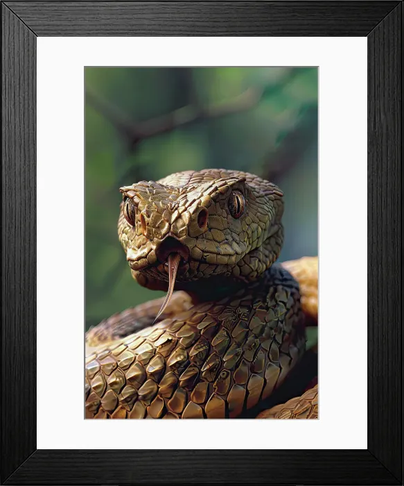 Framed Print : AI generated image of a Portrait of a Saw scaled viper Framed Print : AI generated image of a Portrait of a Saw scaled viper