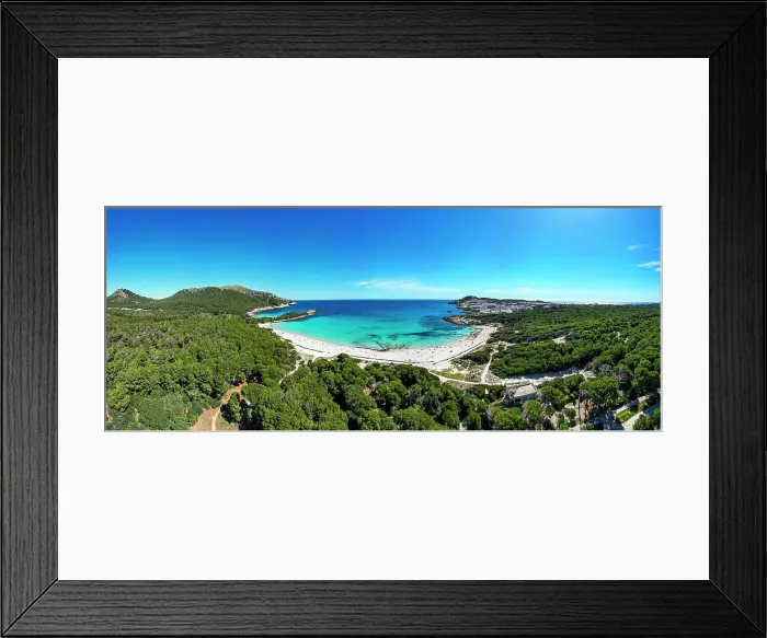 Framed Print : Aerial of Agulla beach, Mallorca, Balearic islands, Spain, Mediterranean, Europe Framed Print : Aerial of Agulla beach, Mallorca, Balearic islands, Spain, Mediterranean, Europe