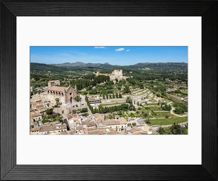 Framed Print : Aerial of Santuari de Sant Salvador, Arta, Mallorca, Balearic islands, Spain, Mediterranean, Europe Framed Print : Aerial of Santuari de Sant Salvador, Arta, Mallorca, Balearic islands, Spain, Mediterranean, Europe