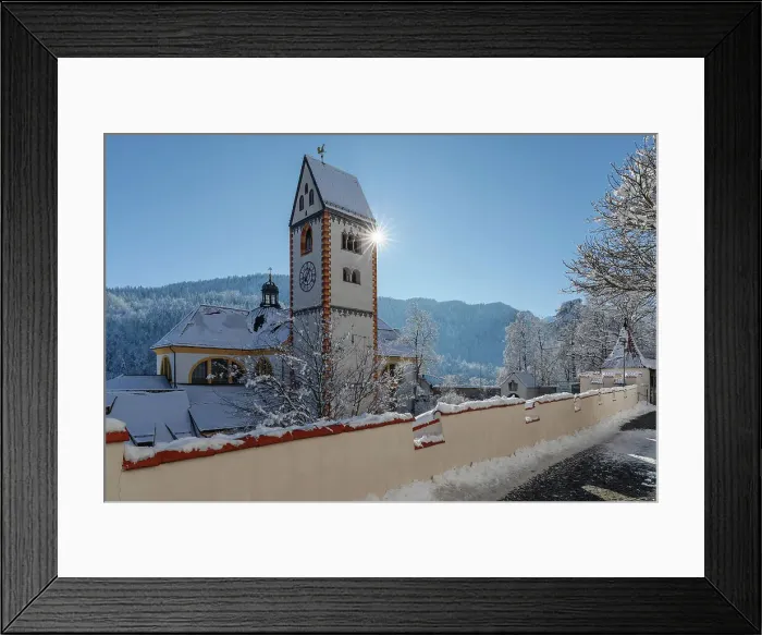 Framed Print : St. Mang Monastery, Fussen, Swabia, Bavarian Alps, Bavaria, Germany, Europe Framed Print : St. Mang Monastery, Fussen, Swabia, Bavarian Alps, Bavaria, Germany, Europe