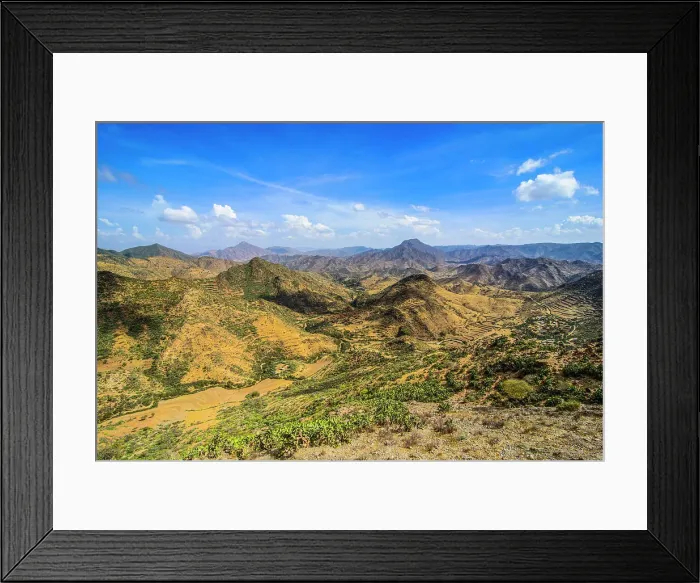 Framed Print : Mountain scenery along the road from Massawa to Asmara, Eritrea, Africa Framed Print : Mountain scenery along the road from Massawa to Asmara, Eritrea, Africa