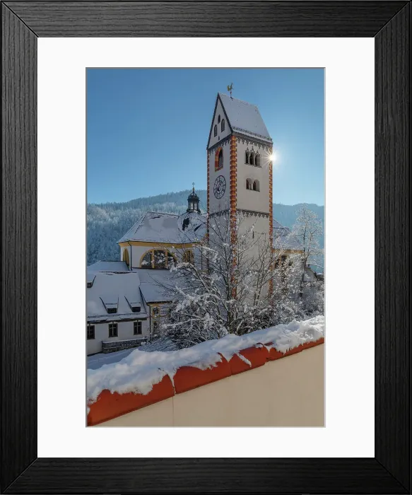 Framed Print : St. Mang Monastery, Fussen, Swabia, Bavarian Alps, Bavaria, Germany, Europe Framed Print : St. Mang Monastery, Fussen, Swabia, Bavarian Alps, Bavaria, Germany, Europe