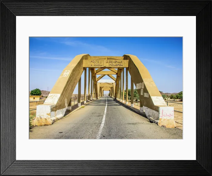 Framed Print : Important river bridge along the road from Massawa to Asmara, Eritrea, Africa Framed Print : Important river bridge along the road from Massawa to Asmara, Eritrea, Africa