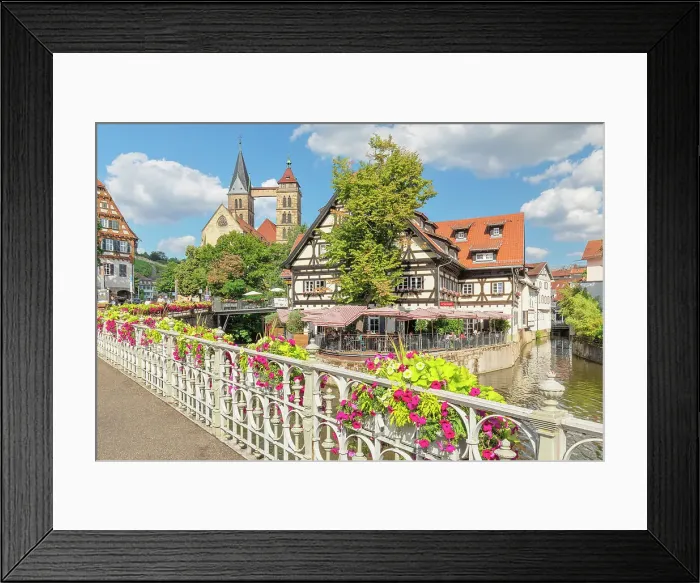 Framed Print : Old town at Wehrneckarkanal canal, Esslingen am Neckar, Baden-Wurttemberg, Germany, Europe Framed Print : Old town at Wehrneckarkanal canal, Esslingen am Neckar, Baden-Wurttemberg, Germany, Europe