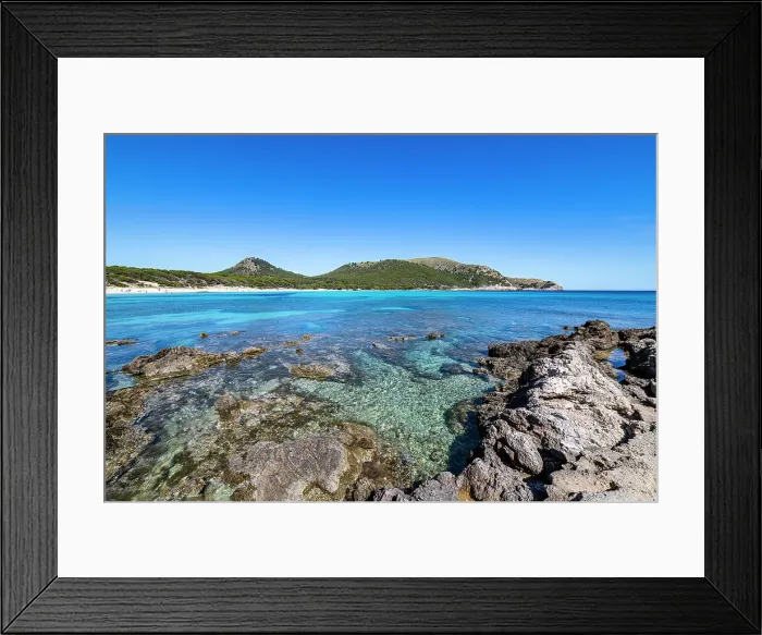 Framed Print : Agulla beach, Mallorca, Balearic islands, Spain, Mediterranean, Europe Framed Print : Agulla beach, Mallorca, Balearic islands, Spain, Mediterranean, Europe