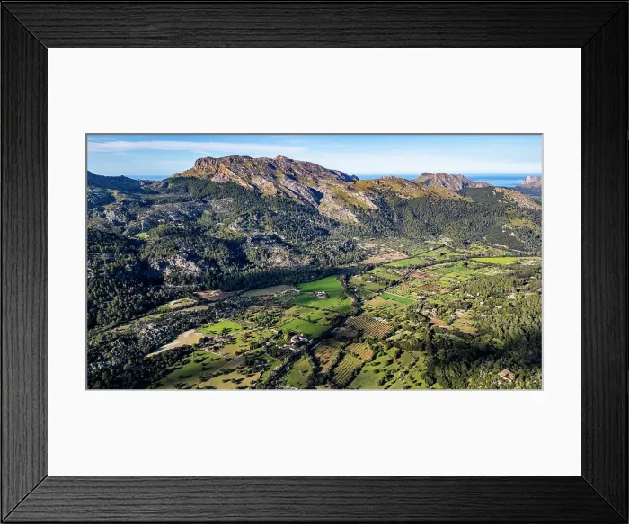 Framed Print : Aerial of the beautiful valley behind Pollenca, Mallorca, Balearic islands, Spain, Mediterranean, Europe Framed Print : Aerial of the beautiful valley behind Pollenca, Mallorca, Balearic islands, Spain, Mediterranean, Europe