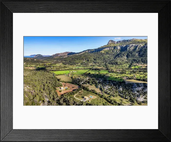 Framed Print : Aerial of the beautiful valley behind Pollenca, Mallorca, Balearic islands, Spain, Mediterranean, Europe Framed Print : Aerial of the beautiful valley behind Pollenca, Mallorca, Balearic islands, Spain, Mediterranean, Europe