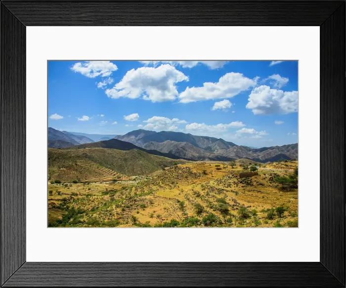 Framed Print : View over the mountains along the road from Massawa to Asmara, Eritrea, Africa Framed Print : View over the mountains along the road from Massawa to Asmara, Eritrea, Africa