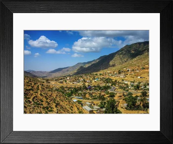 Framed Print : The town of Nefasi below the Debre Bizen monastery along the road from Massawa to Asmara, Nefasi, Eritrea, Africa Framed Print : The town of Nefasi below the Debre Bizen monastery along the road from Massawa to Asmara, Nefasi, Eritrea, Africa