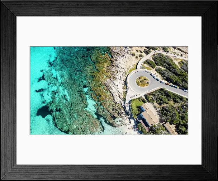 Framed Print : Aerial of Agulla beach, Mallorca, Balearic islands, Spain, Mediterranean, Europe Framed Print : Aerial of Agulla beach, Mallorca, Balearic islands, Spain, Mediterranean, Europe