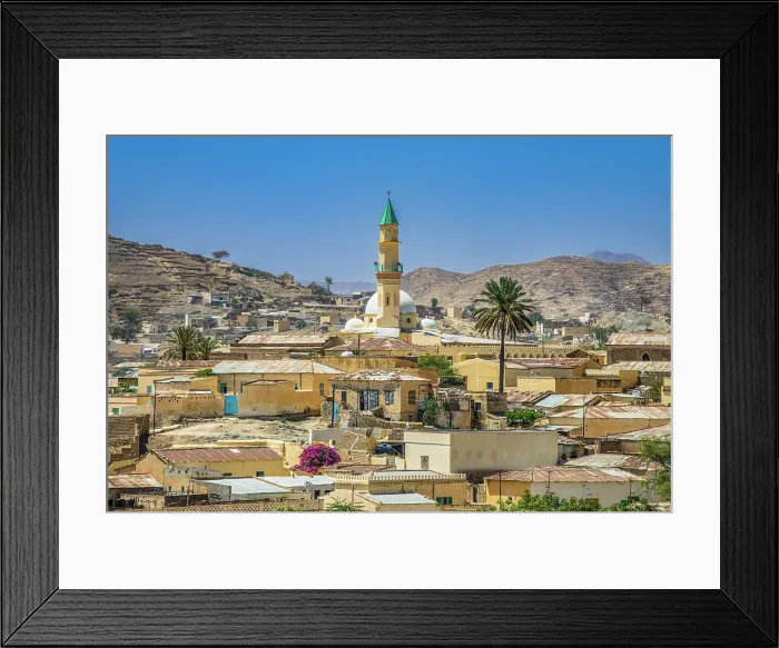 Framed Print : View over the town of Keren, Eritrea, Africa Framed Print : View over the town of Keren, Eritrea, Africa