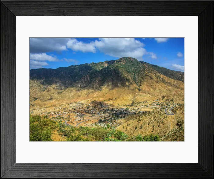 Framed Print : The town of Nefasi below the Debre Bizen monastery along the road from Massawa to Asmara, Nefasi, Eritrea, Africa Framed Print : The town of Nefasi below the Debre Bizen monastery along the road from Massawa to Asmara, Nefasi, Eritrea, Africa
