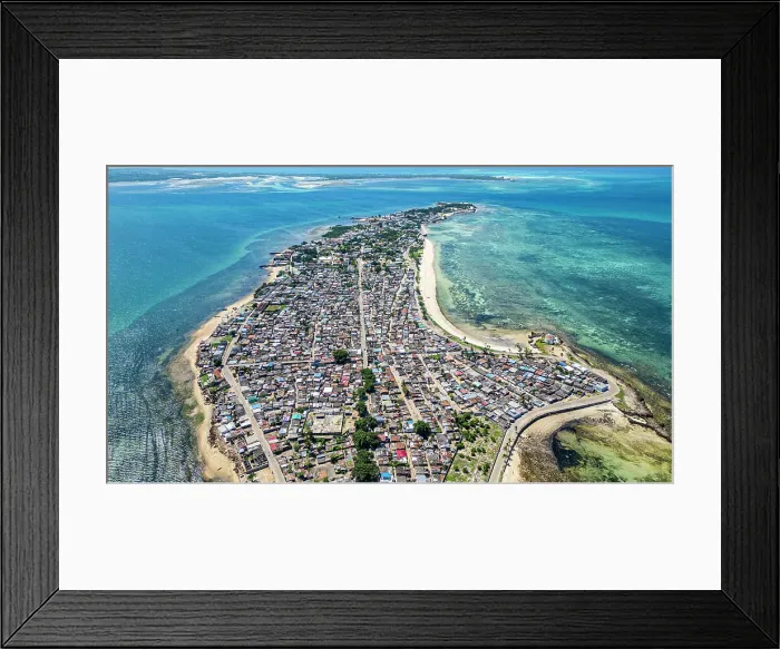 Framed Print : Aerial of the Island of Mozambique, UNESCO World Heritage Site, Mozambique, Africa Framed Print : Aerial of the Island of Mozambique, UNESCO World Heritage Site, Mozambique, Africa