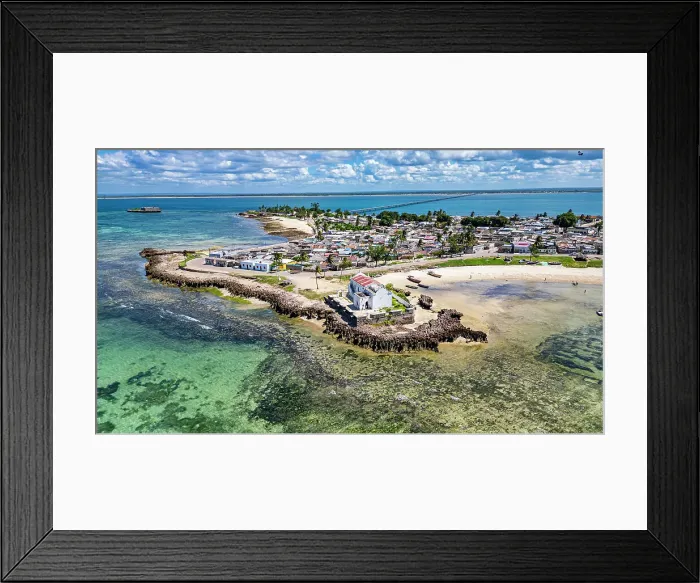 Framed Print : Aerial of the Island of Mozambique, UNESCO World Heritage Site, Mozambique, Africa Framed Print : Aerial of the Island of Mozambique, UNESCO World Heritage Site, Mozambique, Africa