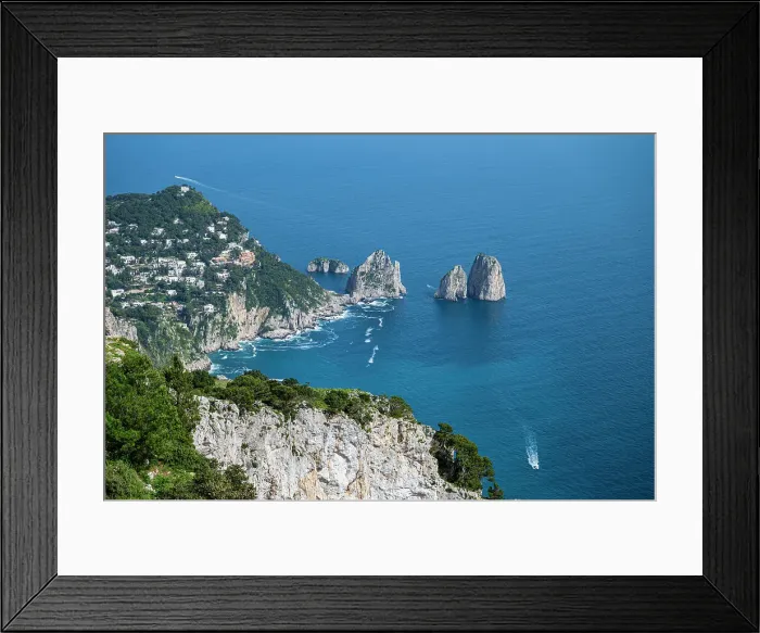 Framed Print : View over the Island of Capri, Gulf of Naples, Campania, Italy, Europe Framed Print : View over the Island of Capri, Gulf of Naples, Campania, Italy, Europe