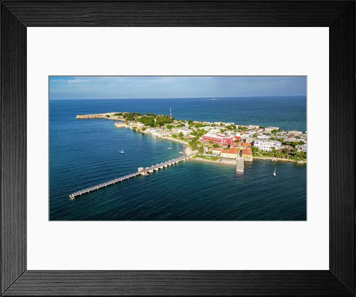 Framed Print : Aerial of the Island of Mozambique, UNESCO World Heritage Site, Mozambique, Africa Framed Print : Aerial of the Island of Mozambique, UNESCO World Heritage Site, Mozambique, Africa