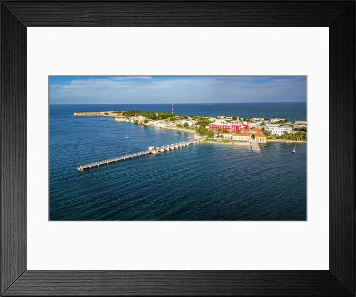 Framed Print : Aerial of the Island of Mozambique, UNESCO World Heritage Site, Mozambique, Africa Framed Print : Aerial of the Island of Mozambique, UNESCO World Heritage Site, Mozambique, Africa