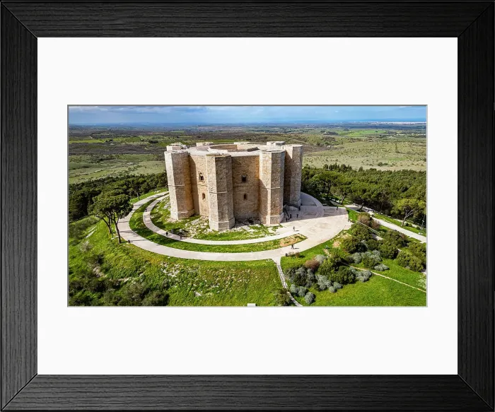 Framed Print : Aerial of the Castel del Monte, UNESCO World Heritage Site, Apulia, Italy, Europe Framed Print : Aerial of the Castel del Monte, UNESCO World Heritage Site, Apulia, Italy, Europe