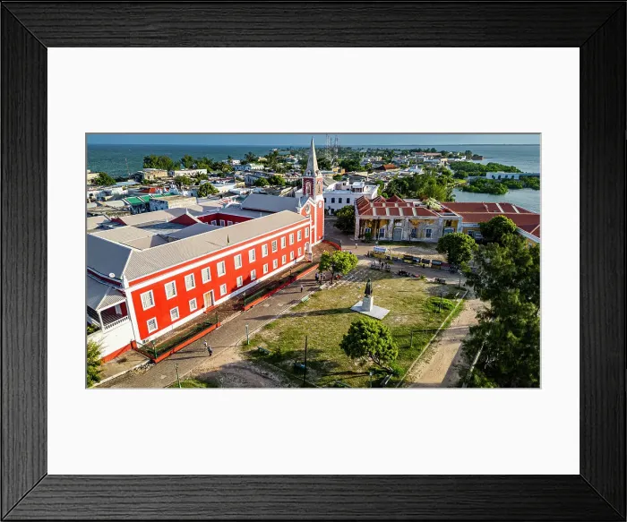 Framed Print : Aerial of the Island of Mozambique, UNESCO World Heritage Site, Mozambique, Africa Framed Print : Aerial of the Island of Mozambique, UNESCO World Heritage Site, Mozambique, Africa
