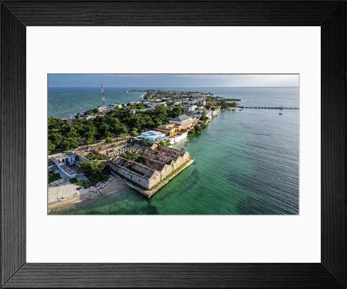 Framed Print : Aerial of the Island of Mozambique, UNESCO World Heritage Site, Mozambique, Africa Framed Print : Aerial of the Island of Mozambique, UNESCO World Heritage Site, Mozambique, Africa