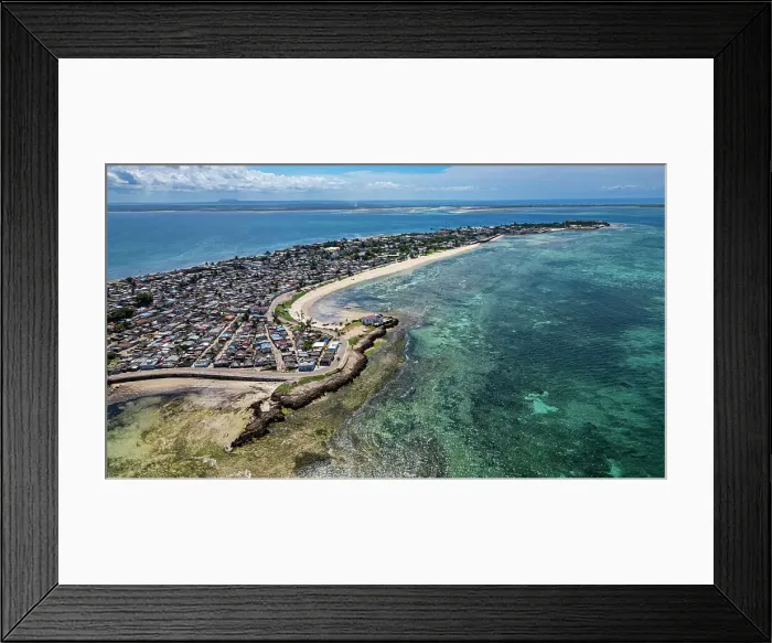 Framed Print : Aerial of the Island of Mozambique, UNESCO World Heritage Site, Mozambique, Africa Framed Print : Aerial of the Island of Mozambique, UNESCO World Heritage Site, Mozambique, Africa