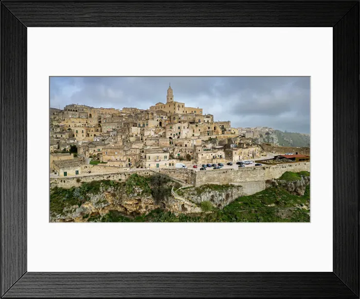 Framed Print : Aerial of Sassi di Matera, UNESCO World Heritage Site, Basilicata, Italy, Europe Framed Print : Aerial of Sassi di Matera, UNESCO World Heritage Site, Basilicata, Italy, Europe