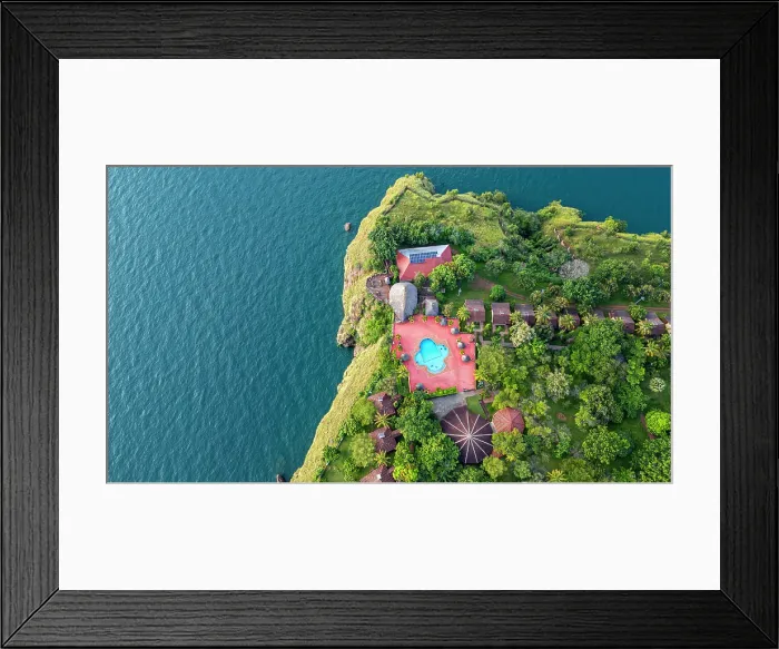 Framed Print : Aerial of a luxury hotel in Kigoma, Lake Tanganyika, Tanzania, East Africa, Africa Framed Print : Aerial of a luxury hotel in Kigoma, Lake Tanganyika, Tanzania, East Africa, Africa