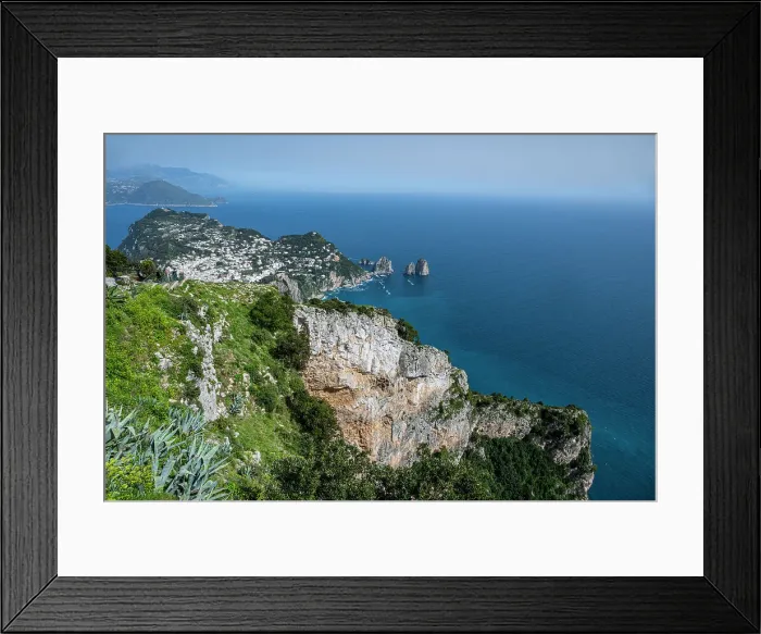 Framed Print : View over the Island of Capri, Gulf of Naples, Campania, Italy, Europe Framed Print : View over the Island of Capri, Gulf of Naples, Campania, Italy, Europe