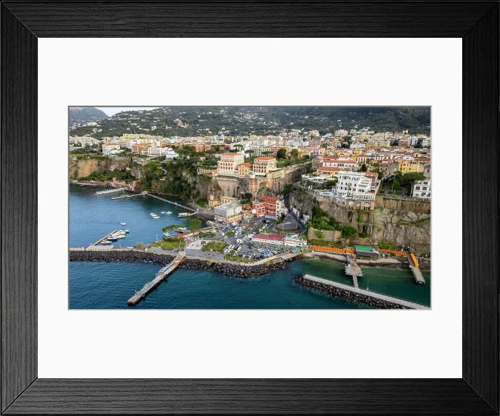 Framed Print : Aerial of Sorrento, Bay of Naples, Campania, Italy, Europe Framed Print : Aerial of Sorrento, Bay of Naples, Campania, Italy, Europe