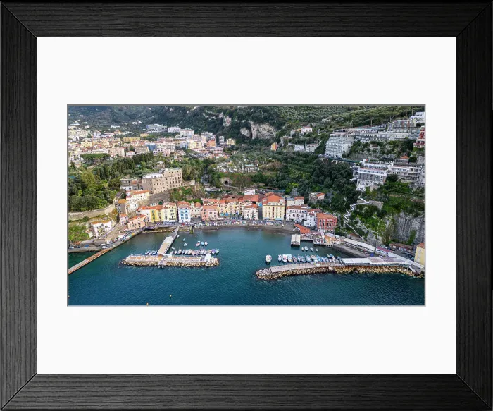 Framed Print : Aerial of Sorrento, Bay of Naples, Campania, Italy, Europe Framed Print : Aerial of Sorrento, Bay of Naples, Campania, Italy, Europe