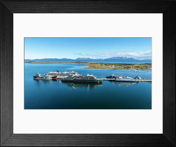 Framed Print : Aerial of Ushuaia, Beagle Channel, Tierra del Fuego, Argentina, South America Framed Print : Aerial of Ushuaia, Beagle Channel, Tierra del Fuego, Argentina, South America