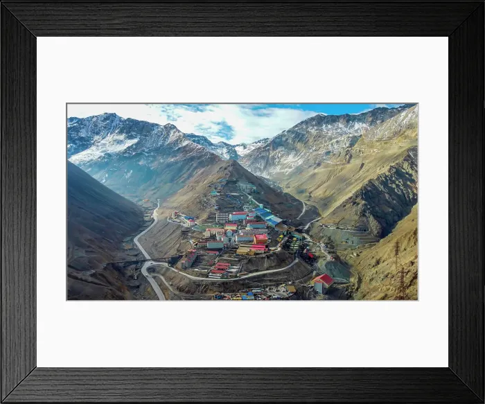 Framed Print : Aerial of Sewell Mining Town, UNESCO World Heritage Site, Chile, South America Framed Print : Aerial of Sewell Mining Town, UNESCO World Heritage Site, Chile, South America