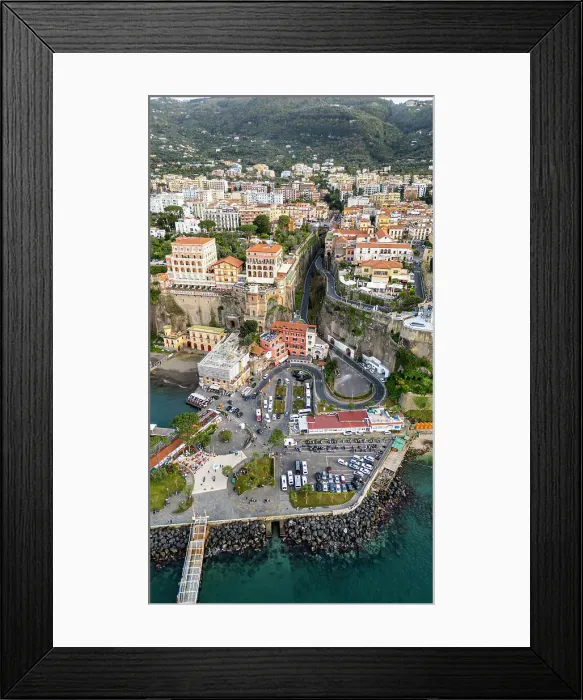 Framed Print : Aerial of Sorrento, Bay of Naples, Campania, Italy, Europe Framed Print : Aerial of Sorrento, Bay of Naples, Campania, Italy, Europe