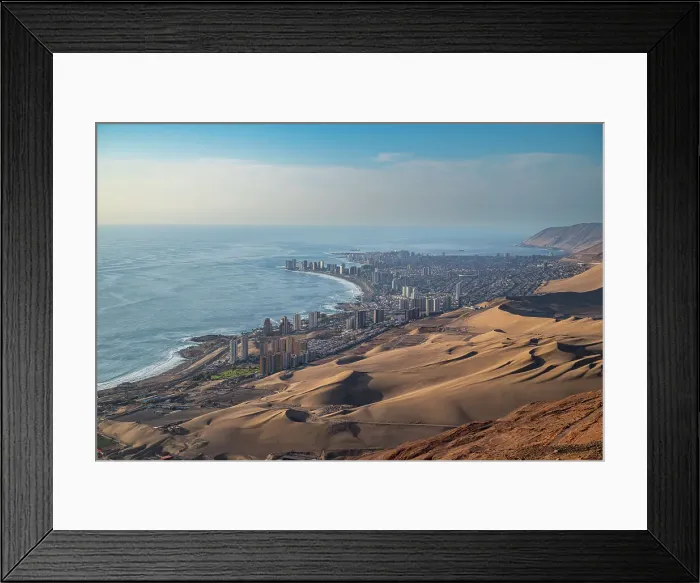 Framed Print : View over Iquique, Atacama desert, Chile, South America