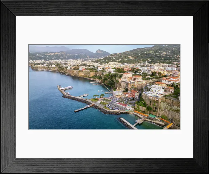 Framed Print : Aerial of Sorrento, Bay of Naples, Campania, Italy, Europe Framed Print : Aerial of Sorrento, Bay of Naples, Campania, Italy, Europe