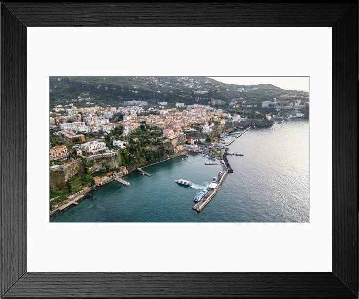Framed Print : Aerial of Sorrento, Bay of Naples, Campania, Italy, Europe Framed Print : Aerial of Sorrento, Bay of Naples, Campania, Italy, Europe