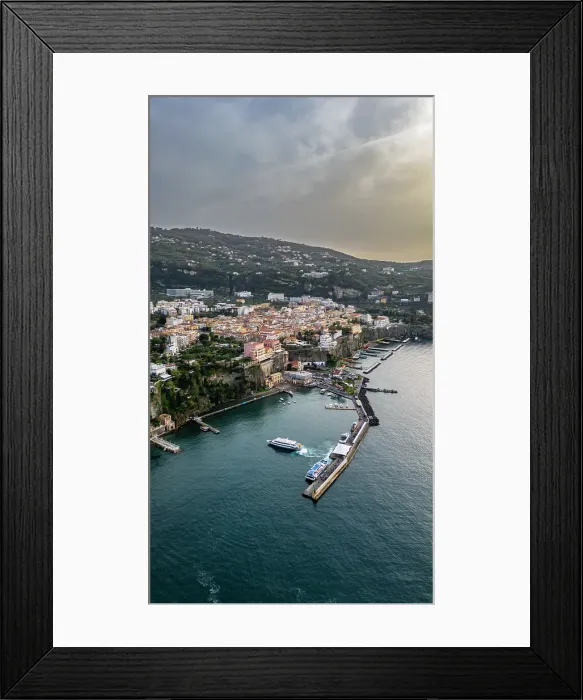 Framed Print : Aerial of Sorrento, Bay of Naples, Campania, Italy, Europe Framed Print : Aerial of Sorrento, Bay of Naples, Campania, Italy, Europe