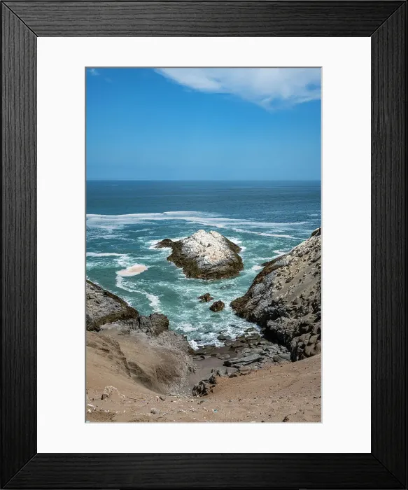 Framed Print : Dry desert seashore of Iquique, Atacama desert, Chile, South America