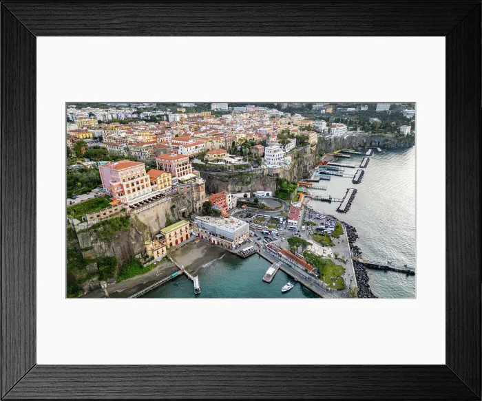 Framed Print : Aerial of Sorrento, Bay of Naples, Campania, Italy, Europe Framed Print : Aerial of Sorrento, Bay of Naples, Campania, Italy, Europe
