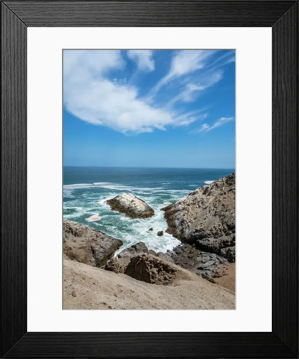 Framed Print : Dry desert seashore of Iquique, Atacama desert, Chile, South America Framed Print : Dry desert seashore of Iquique, Atacama desert, Chile, South America