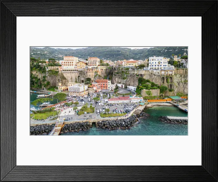 Framed Print : Aerial of Sorrento, Bay of Naples, Campania, Italy, Europe Framed Print : Aerial of Sorrento, Bay of Naples, Campania, Italy, Europe