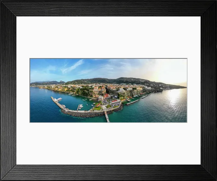 Framed Print : Aerial of Sorrento, Bay of Naples, Campania, Italy, Europe Framed Print : Aerial of Sorrento, Bay of Naples, Campania, Italy, Europe