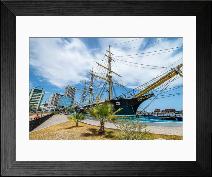 Framed Print : Replica of the Chilean Navy ship Esmeralda that was sunk at the Battle of Iquique in 1879, Iquique, Atacama desert, Chile, South America Framed Print : Replica of the Chilean Navy ship Esmeralda that was sunk at the Battle of Iquique in 1879, Iquique, Atacama desert, Chile, South America