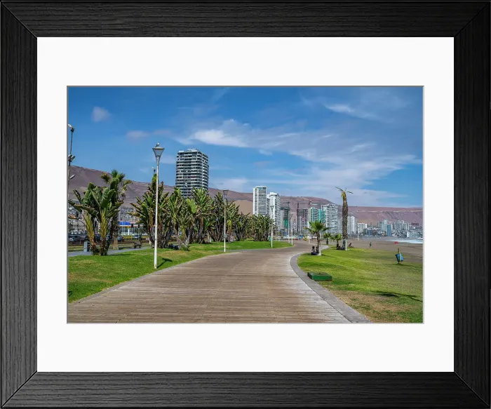 Framed Print : Beachfront of Iquique, Atacama desert, Chile, South America