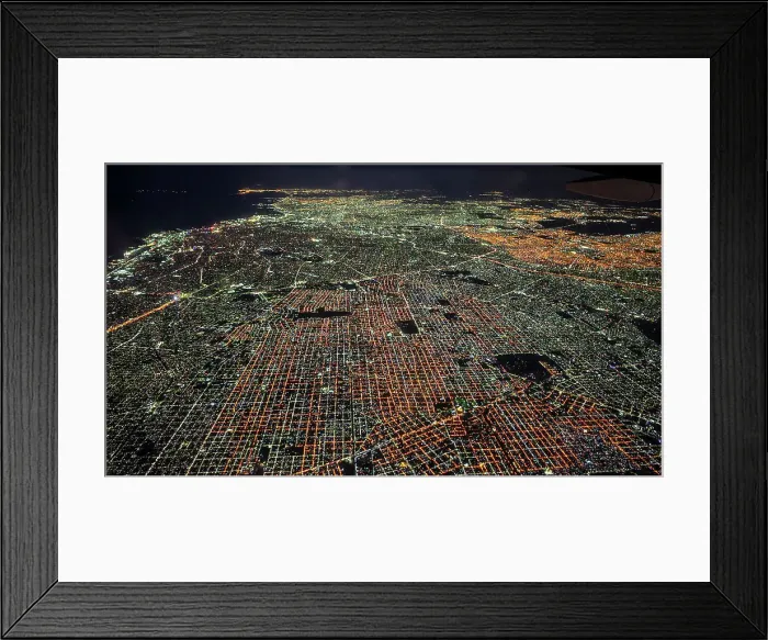 Framed Print : Night aerial of the Center of Buenos Aires, Argentina, South America Framed Print : Night aerial of the Center of Buenos Aires, Argentina, South America