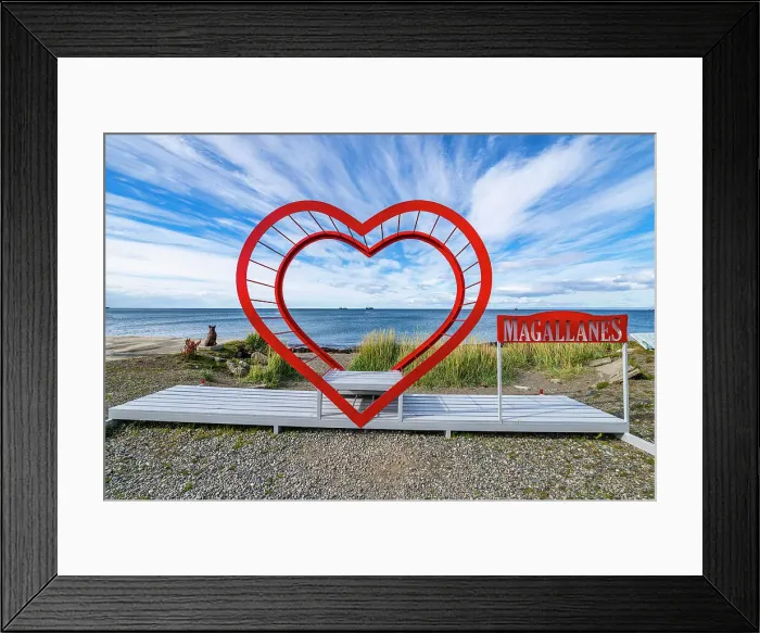 Framed Print : Heart sign, Nao Victoria Museo, Shoreline of Punta Arenas, Patagonia, Chile, South America Framed Print : Heart sign, Nao Victoria Museo, Shoreline of Punta Arenas, Patagonia, Chile, South America